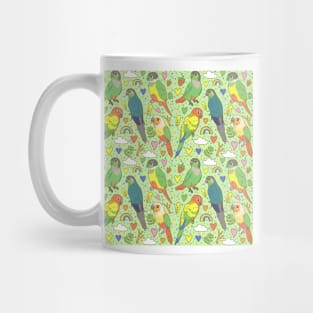 Colourful Conures Pattern Mug